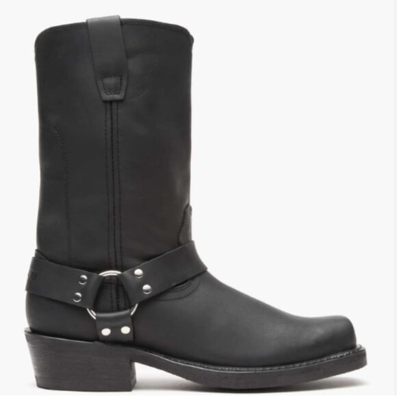 Durango Black Leather 10" Harness Square Toe Boot 8.5 - Picture 1 of 9